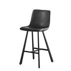 Lot de 2 tabourets de comptoir avec cadre en métal noir robuste, chaises de comptoir pour îlot de cuisine, bar ou restaurant-Panipeachy