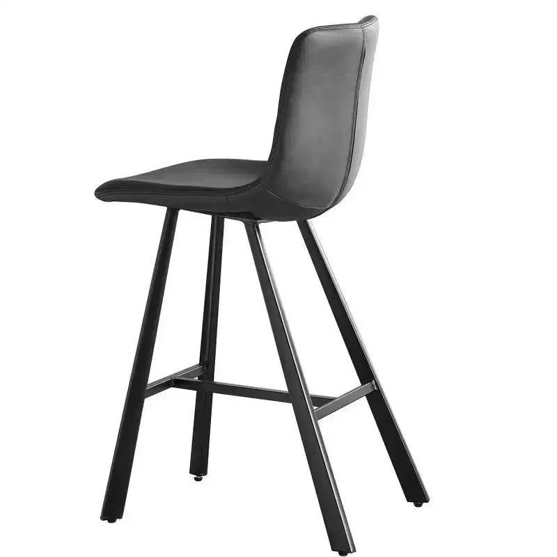 Lot de 2 tabourets de comptoir avec cadre en métal noir robuste, chaises de comptoir pour îlot de cuisine, bar ou restaurant-Panipeachy