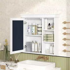 Meuble de salle de bain CASAINC 30'' x 28'' à fixation murale avec miroir et organisateur de rangement