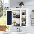 Meuble de salle de bain CASAINC 30'' x 28'' à fixation murale avec miroir et organisateur de rangement