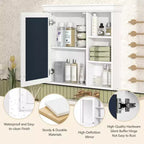 Meuble de salle de bain CASAINC 30'' x 28'' à fixation murale avec miroir et organisateur de rangement