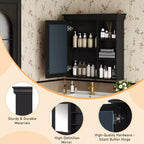 Meuble de salle de bain CASAINC 30'' x 28'' à fixation murale avec miroir et organisateur de rangement