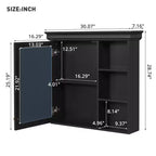 Meuble de salle de bain CASAINC 30'' x 28'' à fixation murale avec miroir et organisateur de rangement