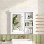 Meuble de salle de bain CASAINC 30'' x 28'' à fixation murale avec miroir et organisateur de rangement