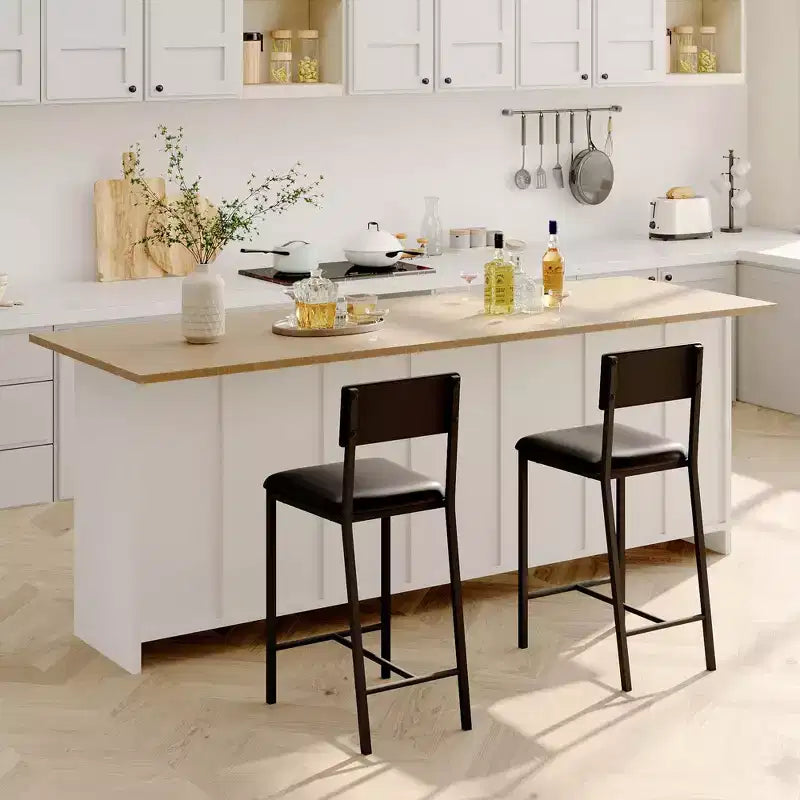 Ensemble table à manger pour 2, table hauteur comptoir avec 2 chaises rembourrées et étagères de rangement, ensemble bistrot table et chaises pour 2