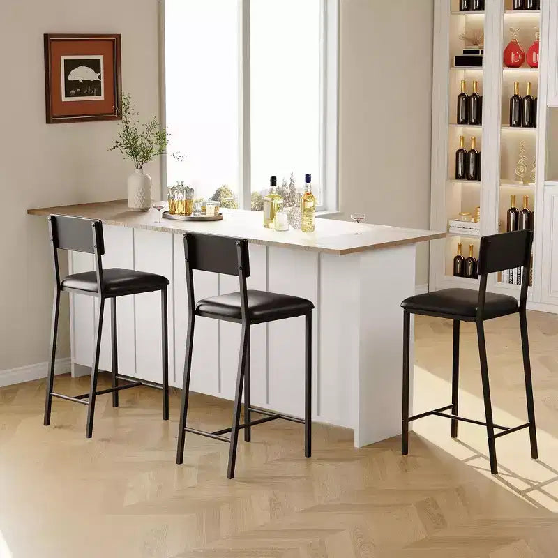 Ensemble table à manger pour 2, table hauteur comptoir avec 2 chaises rembourrées et étagères de rangement, ensemble bistrot table et chaises pour 2