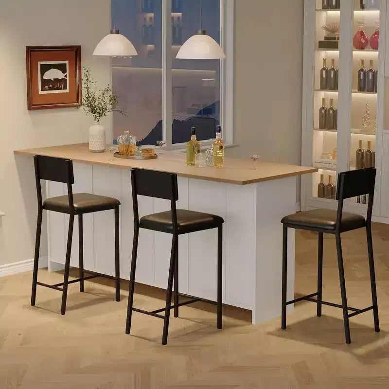Ensemble table à manger pour 2, table hauteur comptoir avec 2 chaises rembourrées et étagères de rangement, ensemble bistrot table et chaises pour 2
