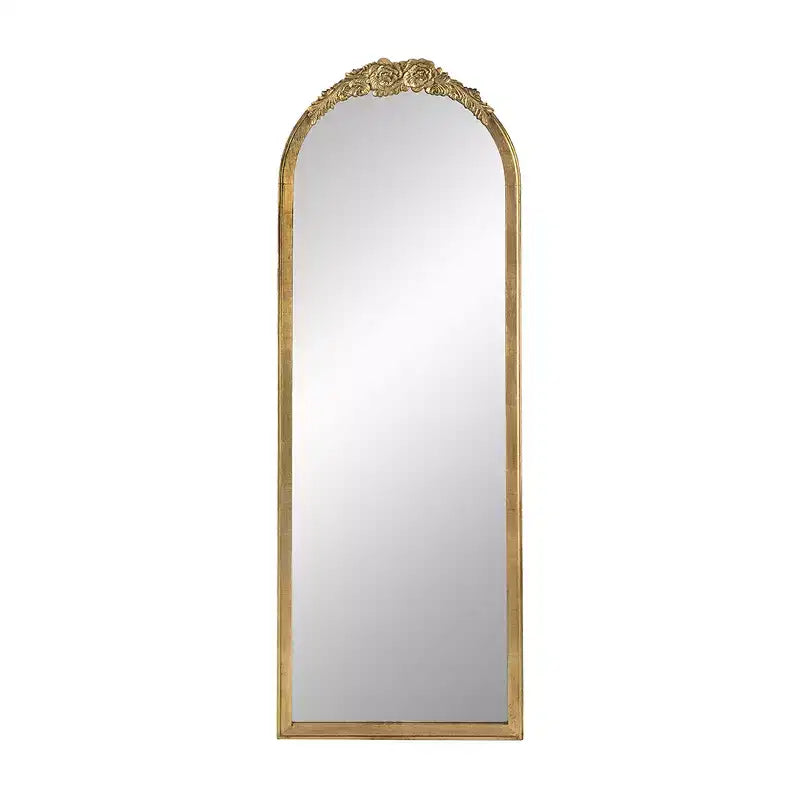 Miroir sur pied en bois 19 x 56 pouces, design intégral