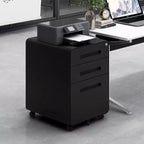 Classeur métallique sécurisé à 3 tiroirs avec serrure, livré entièrement assemblé, classeur mobile pour format A4/Lettre/Légal, à placer sous le bureau, 5 roulettes, mobile