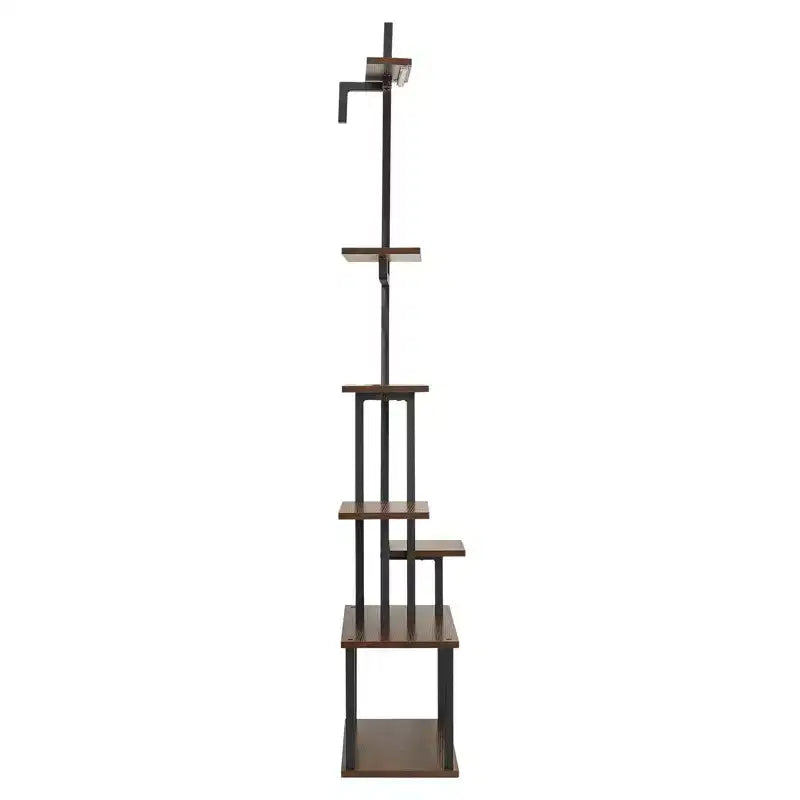 VIYET 2-Pack 65.5 Tall 7-Tier Half-Moon Metal Plant Stand, Indoor with Grow Lights, 3 Timer &10 Brightness