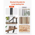 VIYET Lot de 2 supports à plantes demi-lune en métal à 7 niveaux de 166 cm de haut, pour l'intérieur avec lampes de croissance, 3 minuteries et 10 niveaux de luminosité