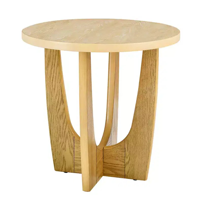 GDFStudio Bartlett Table d'appoint ronde en bois de 25 po