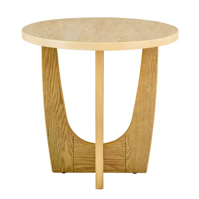 GDFStudio Bartlett Table d'appoint ronde en bois de 25 po