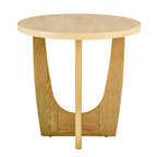 GDFStudio Bartlett Table d'appoint ronde en bois de 25 po