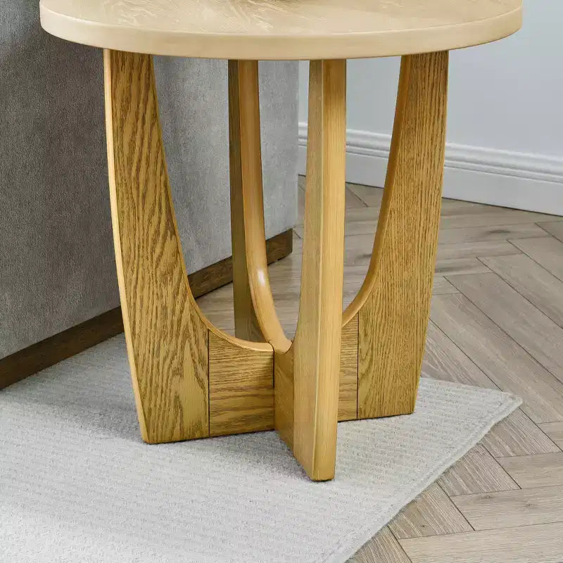 GDFStudio Bartlett Table d'appoint ronde en bois de 25 po