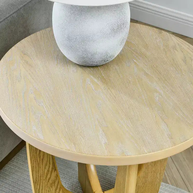 GDFStudio Bartlett Table d'appoint ronde en bois de 25 po