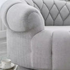 Fauteuil d'appoint pivotant moderne avec coussin épais, fauteuil club rond en chenille, fauteuil pivotant à 360° pour salon ou appartement - Panipeachy