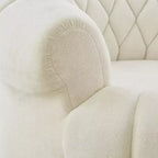 Fauteuil d'appoint pivotant moderne avec coussin épais, fauteuil club rond en chenille, fauteuil pivotant à 360° pour salon ou appartement - Panipeachy