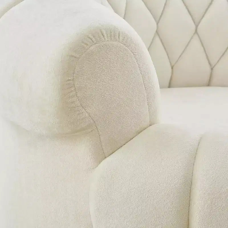 Fauteuil d'appoint pivotant moderne avec coussin épais, fauteuil club rond en chenille, fauteuil pivotant à 360° pour salon ou appartement - Panipeachy