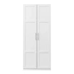 Armoire Haute 2 Portes, Armoire de Rangement Contemporaine avec Étagères, Armoire et Dressing Autonomes pour Chambre à Coucher