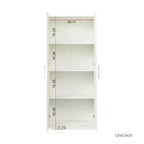 Armoire Haute 2 Portes, Armoire de Rangement Contemporaine avec Étagères, Armoire et Dressing Autonomes pour Chambre à Coucher