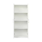 Armoire Haute 2 Portes, Armoire de Rangement Contemporaine avec Étagères, Armoire et Dressing Autonomes pour Chambre à Coucher