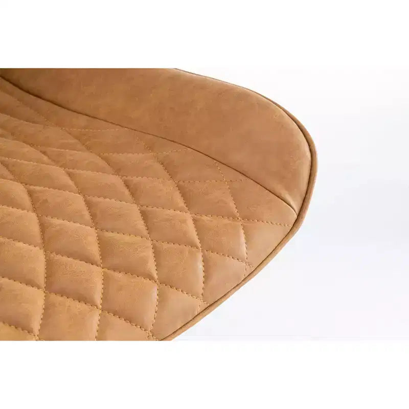 Ensemble de 2 chaises de salle à manger pivotantes modernes TUYOHW, chaise d'appoint avec pieds en métal noir, chaise rembourrée en cuir et suède pour salle à manger, cuisine, marron