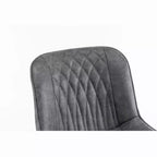 Ensemble de 2 chaises de salle à manger pivotantes modernes TUYOHW, chaise d'appoint avec pieds en métal noir, chaise rembourrée en cuir et suède pour salle à manger, cuisine, marron