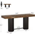Lantine 70.9 Table de Bar Extra Longue, Table Haute Industrielle, Tables Hautes Rectangulaires pour Cuisine, Salle à Manger, Pub