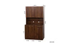 TUYOHW Armoire de rangement 6 portes, Armoire et meuble de cuisine haute de 180 cm avec tiroir et étagère ouverte, Meuble de rangement de cuisine et armoire de chambre en MDF