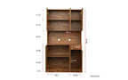 TUYOHW Armoire de rangement 6 portes, Armoire et meuble de cuisine haute de 180 cm avec tiroir et étagère ouverte, Meuble de rangement de cuisine et armoire de chambre en MDF