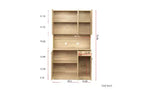 TUYOHW Armoire de rangement 6 portes, Armoire et meuble de cuisine haute de 180 cm avec tiroir et étagère ouverte, Meuble de rangement de cuisine et armoire de chambre en MDF