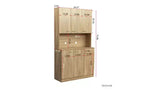TUYOHW Armoire de rangement 6 portes, Armoire et meuble de cuisine haute de 180 cm avec tiroir et étagère ouverte, Meuble de rangement de cuisine et armoire de chambre en MDF