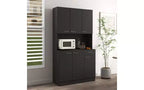 TUYOHW Armoire de rangement 6 portes, Armoire et meuble de cuisine haute de 180 cm avec tiroir et étagère ouverte, Meuble de rangement de cuisine et armoire de chambre en MDF