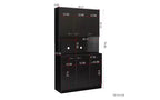 TUYOHW Armoire de rangement 6 portes, Armoire et meuble de cuisine haute de 180 cm avec tiroir et étagère ouverte, Meuble de rangement de cuisine et armoire de chambre en MDF
