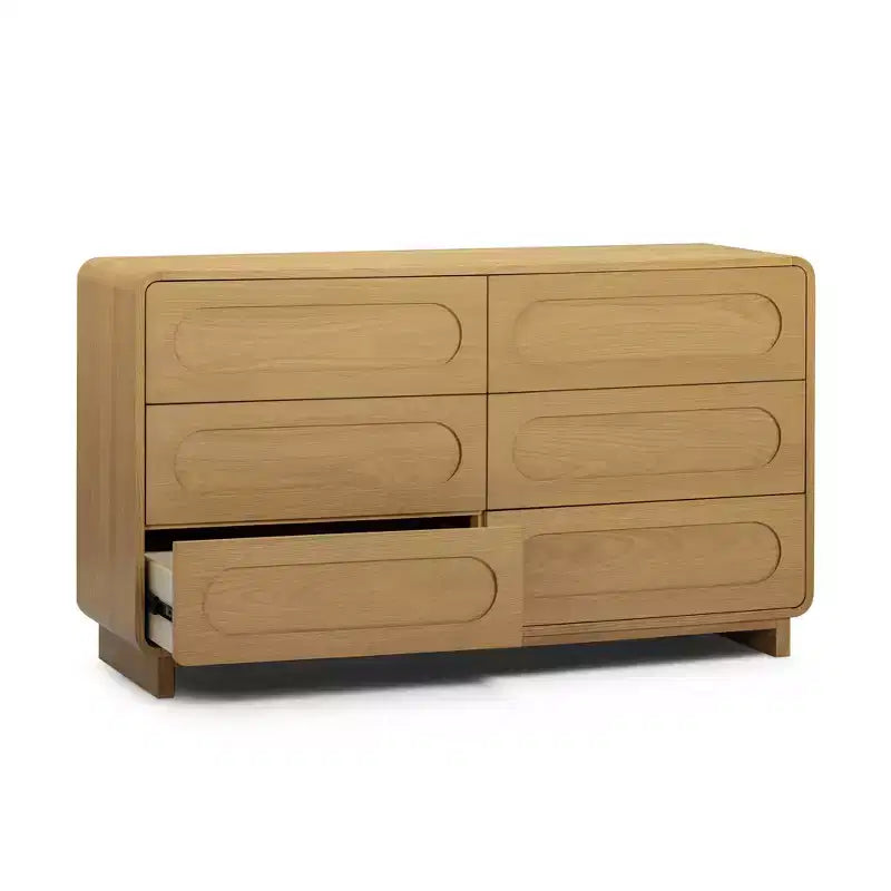 Teamson Home Tenley Commode moderne en bois à 6 tiroirs, armoire de rangement avec tiroirs à ouverture par pression
