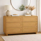 Teamson Home Tenley Commode moderne en bois à 6 tiroirs, armoire de rangement avec tiroirs à ouverture par pression