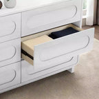 Teamson Home Tenley Commode moderne en bois à 6 tiroirs, armoire de rangement avec tiroirs à ouverture par pression