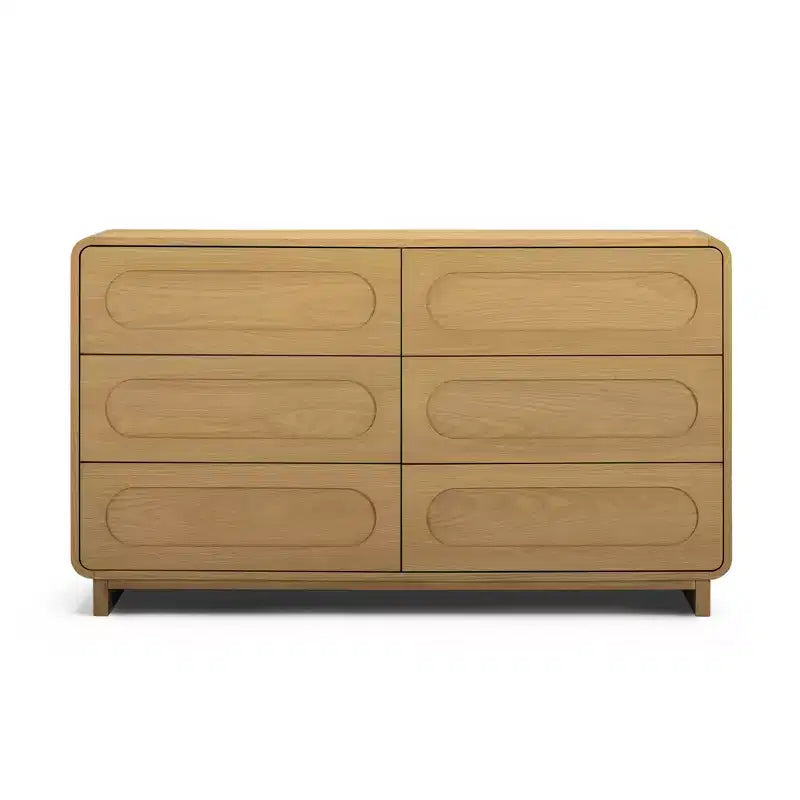 Teamson Home Tenley Commode moderne en bois à 6 tiroirs, armoire de rangement avec tiroirs à ouverture par pression