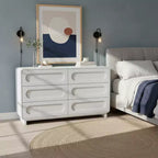Teamson Home Tenley Commode moderne en bois à 6 tiroirs, armoire de rangement avec tiroirs à ouverture par pression