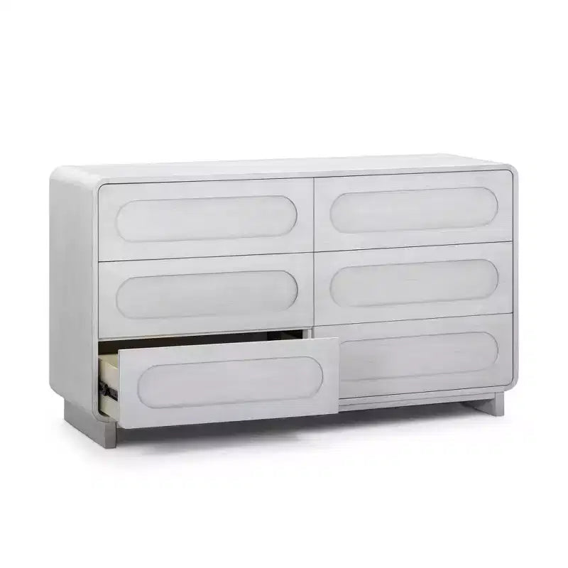 Teamson Home Tenley Commode moderne en bois à 6 tiroirs, armoire de rangement avec tiroirs à ouverture par pression