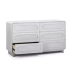 Teamson Home Tenley Commode moderne en bois à 6 tiroirs, armoire de rangement avec tiroirs à ouverture par pression