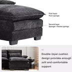 GDFStudio Parker - Canapé d'angle moderne en chenille en U avec console et double méridienne