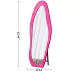 Miroir pleine longueur en flanelle TUYOHW, forme de vague irrégulière, avec trou de suspension, miroir de corps mural ou miroir de sol inclinable pour chambre, salon