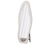 Miroir pleine longueur en flanelle TUYOHW, forme de vague irrégulière, avec trou de suspension, miroir de corps mural ou miroir de sol inclinable pour chambre, salon