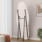 Miroir pleine longueur en flanelle TUYOHW, forme de vague irrégulière, avec trou de suspension, miroir de corps mural ou miroir de sol inclinable pour chambre, salon