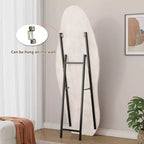 Miroir pleine longueur en flanelle TUYOHW, forme de vague irrégulière, avec trou de suspension, miroir de corps mural ou miroir de sol inclinable pour chambre, salon