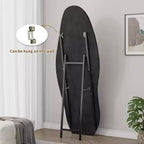 Miroir pleine longueur en flanelle TUYOHW, forme de vague irrégulière, avec trou de suspension, miroir de corps mural ou miroir de sol inclinable pour chambre, salon