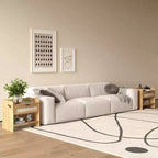 Lot de 2 tables de chevet en rotin avec station de recharge, table de nuit bohème avec tiroir et étagère ouverte pour chambre, salon et bureau