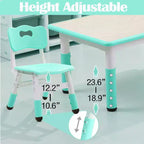 Ensemble table et chaises pour enfants, table d'activités et 6 chaises réglables en hauteur pour enfants de 2 à 10 ans, supportant jusqu'à 136 kg, pour salle de classe et maison